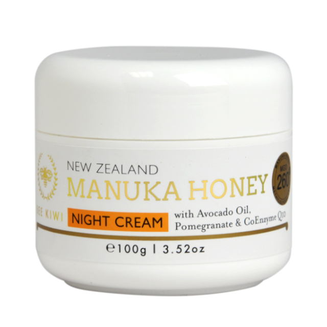 Nature's Beauty 自然美 麦卢卡蜂蜜晚霜 Bee Kiwi Manuka Honey Night Cream with Avocado Oil,Pomegranate & CoEnzyme Q10 100g