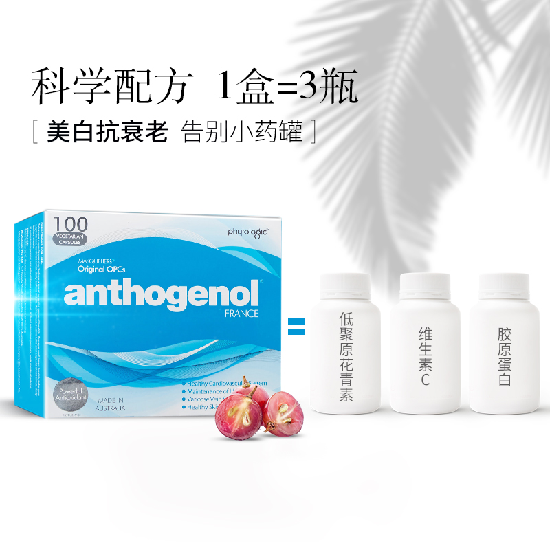 Anthogenol月光宝盒原花青素葡萄籽精华胶囊 100粒